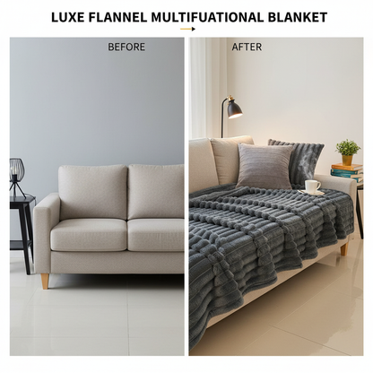 Solid Thickened Wide Striped Flannel Multifunctional Blanket, Can Be Used As Bed Sheet Cover Blanket, Sofa Blanket,nap Blanket
