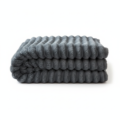 Solid Thickened Wide Striped Flannel Multifunctional Blanket, Can Be Used As Bed Sheet Cover Blanket, Sofa Blanket,nap Blanket